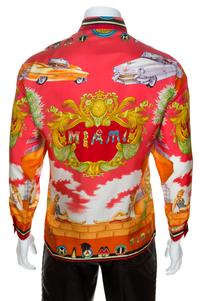 A Gianni Versace Silk Print Shirt, Size 48.