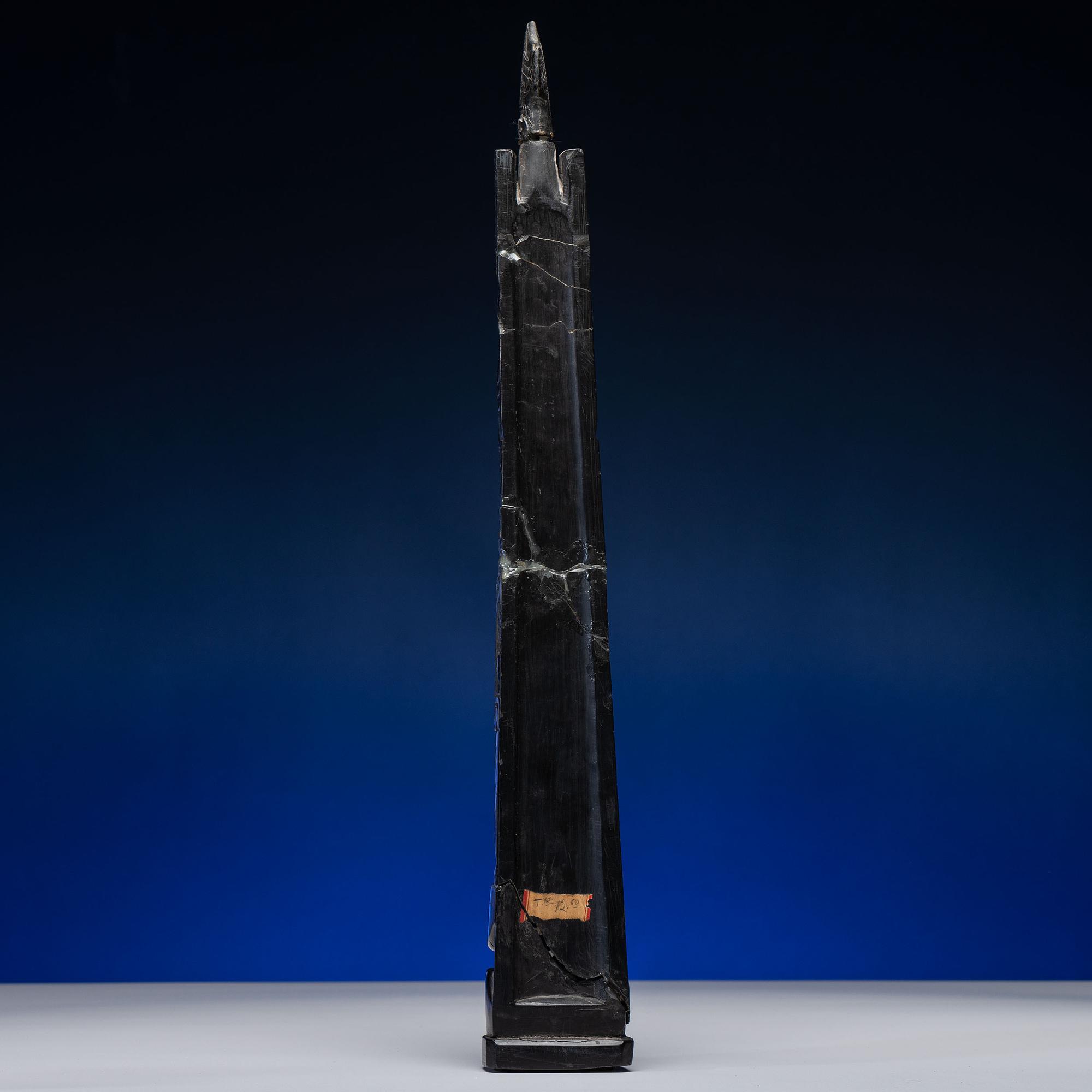 Haida Carved Argillite Model Totem Pole