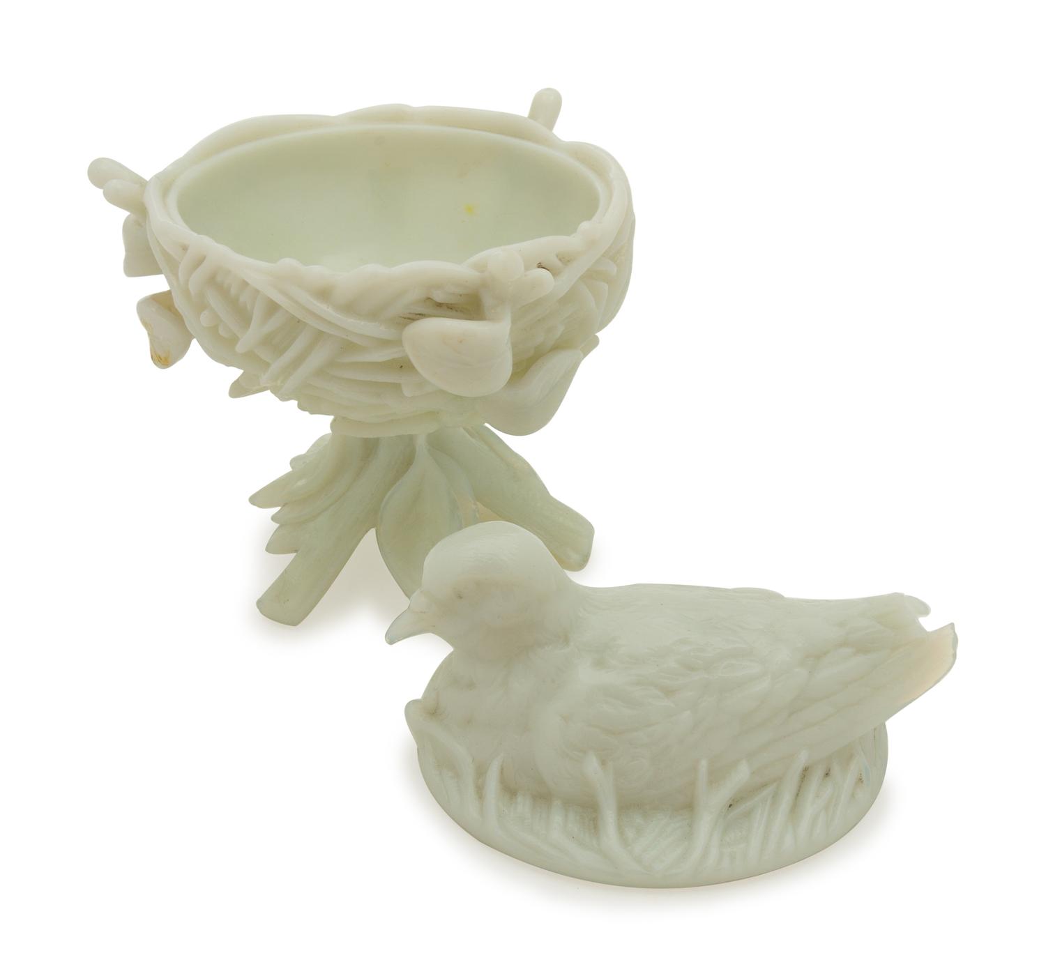 An American Molded Glass Covered Dish
