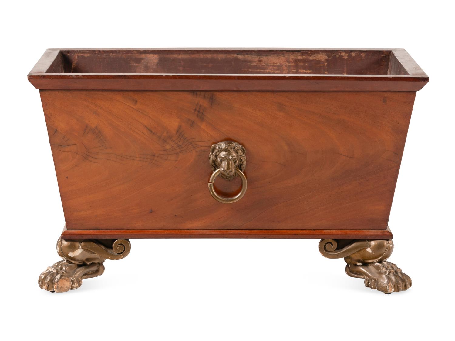 A George III Style Parcel Gilt Mahogany Cellarette