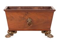 A George III Style Parcel Gilt Mahogany Cellarette