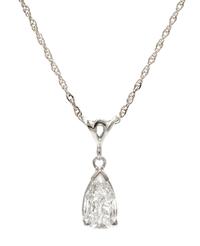 A White Gold and Diamond Solitaire Pendant, 1.70 dwts.