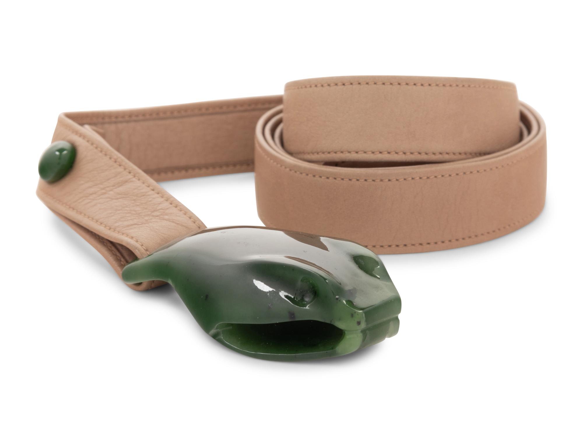 Elsa Peretti Snakehead Leather Belt