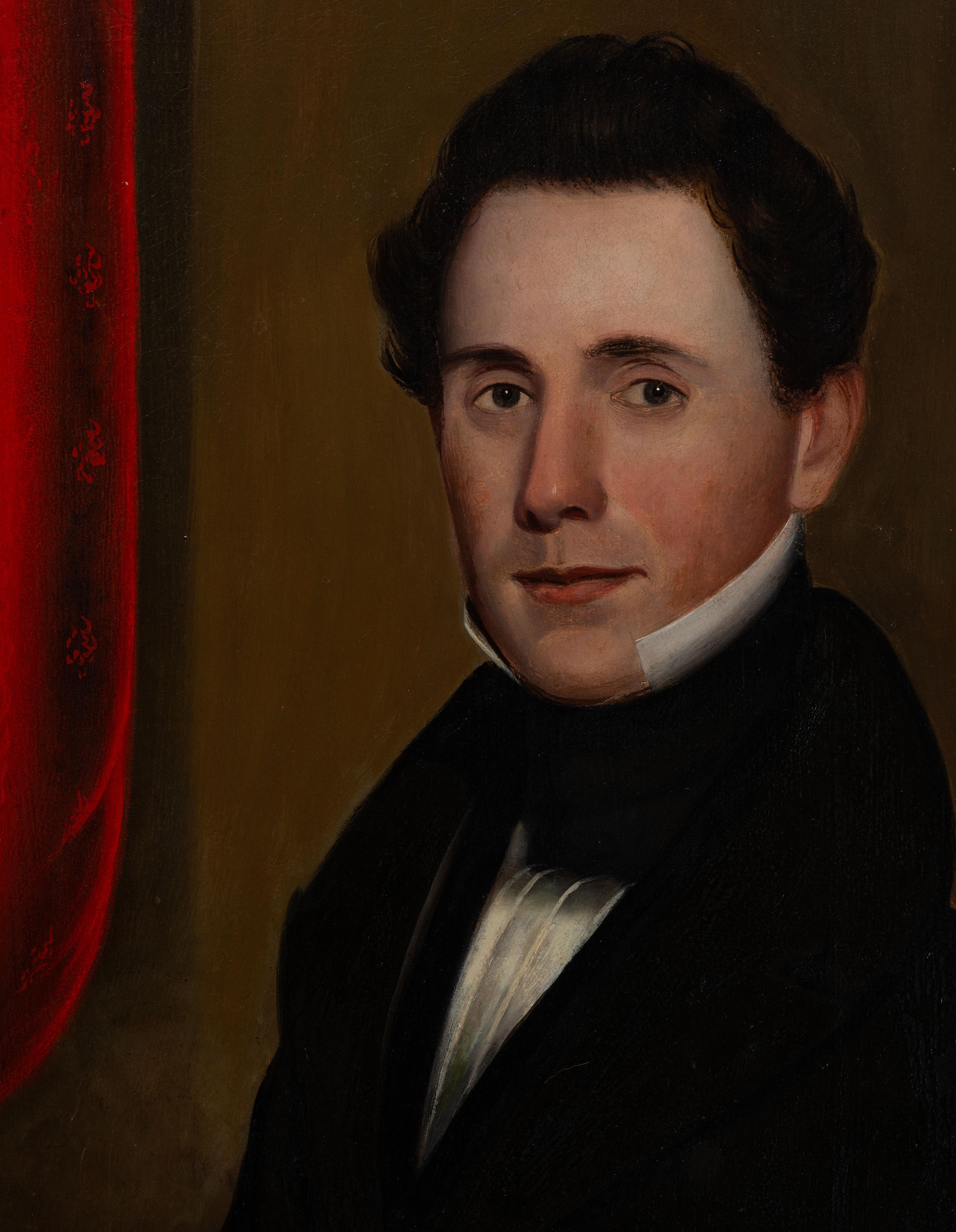 Attributed to John Samuel Blunt (1798-1835), A Portrait of a Young Man