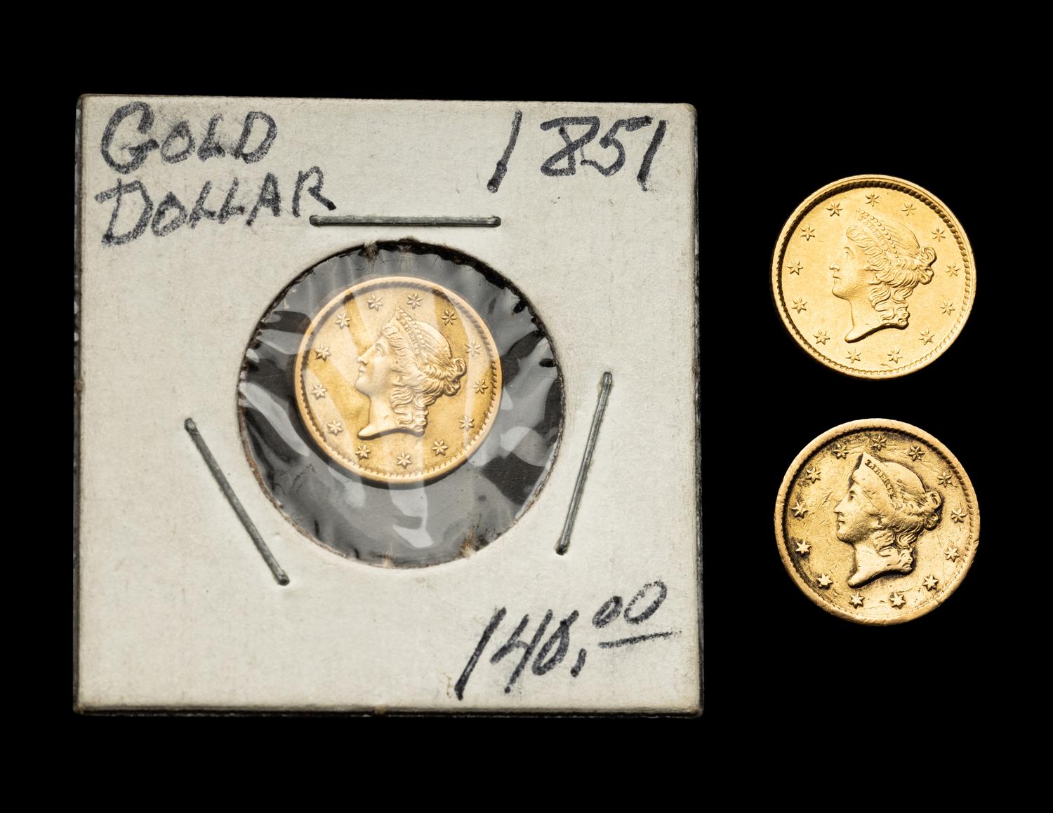 Three Liberty Head $1 Gold Coins