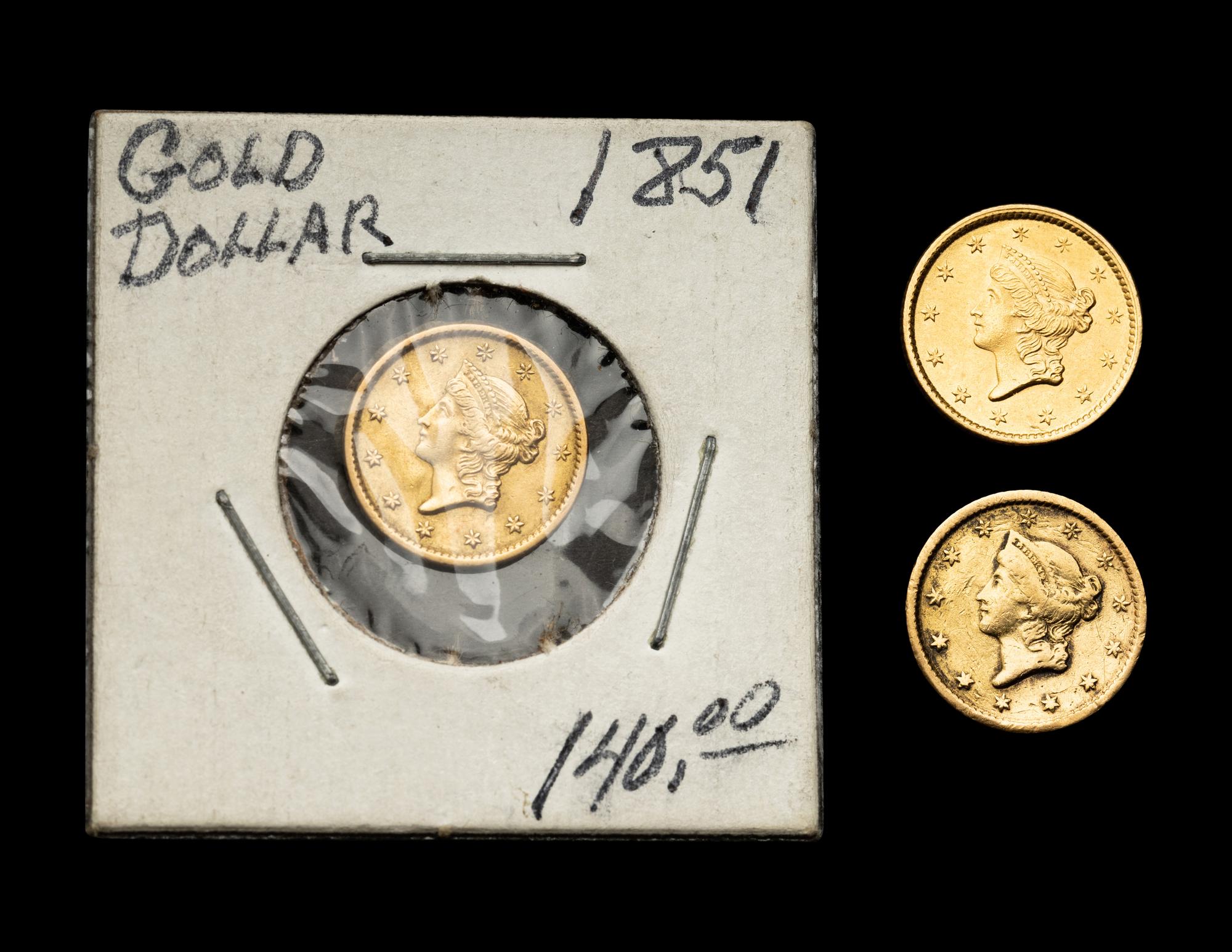 Three Liberty Head $1 Gold Coins
