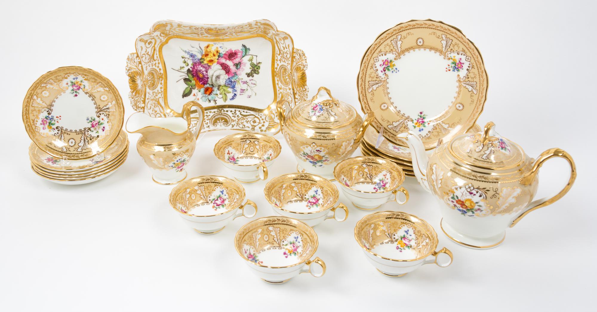A Cauldon Porcelain Tea Service, retailed by Tiffany & Co. Height 6 1/2 inches. — FIRST HALF OF 20TH CENTURY