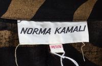 A Norma Kamali Zebra Print Linen Wrap Dress, Size P.