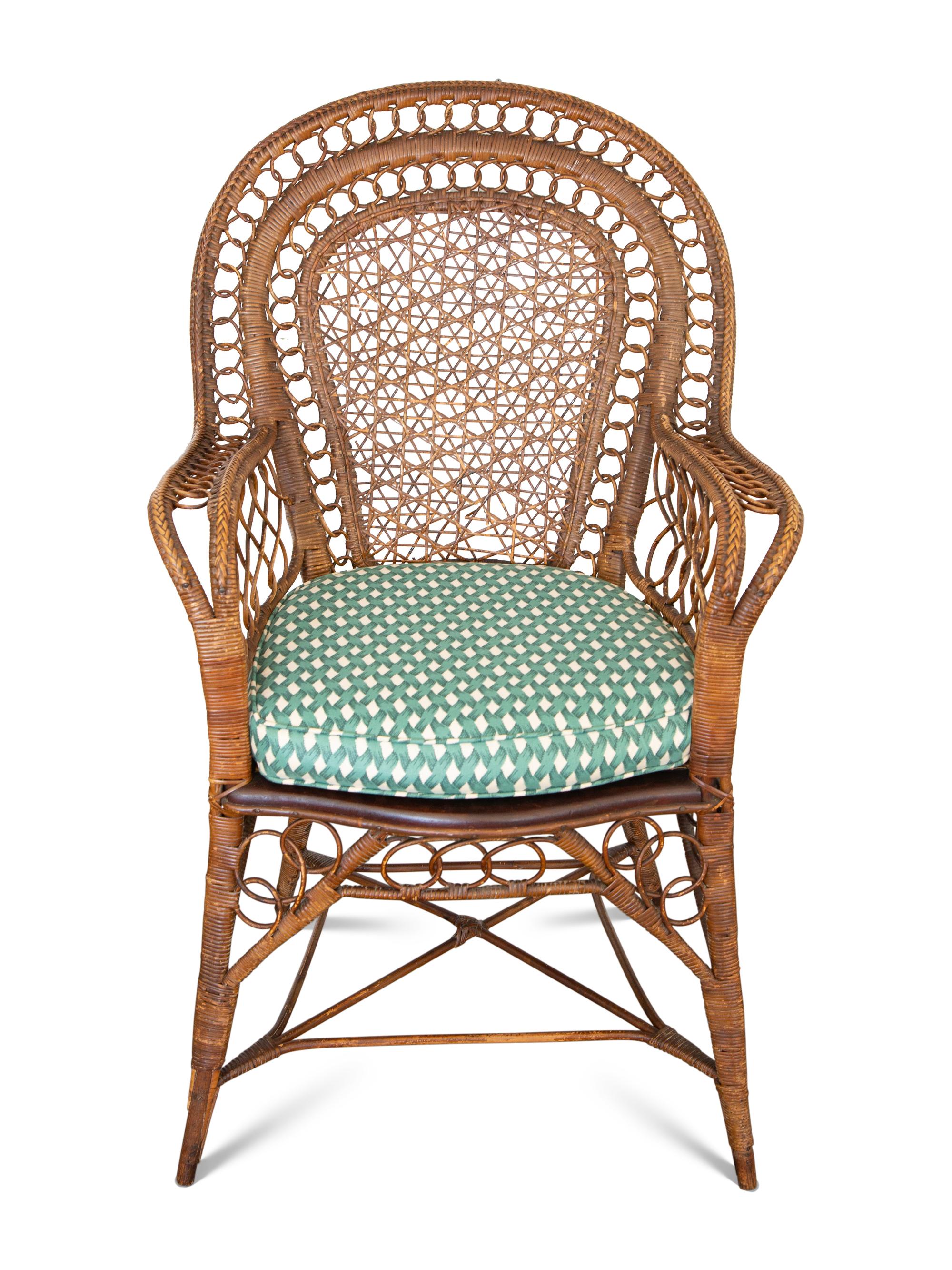 Two Rattan Armchairs