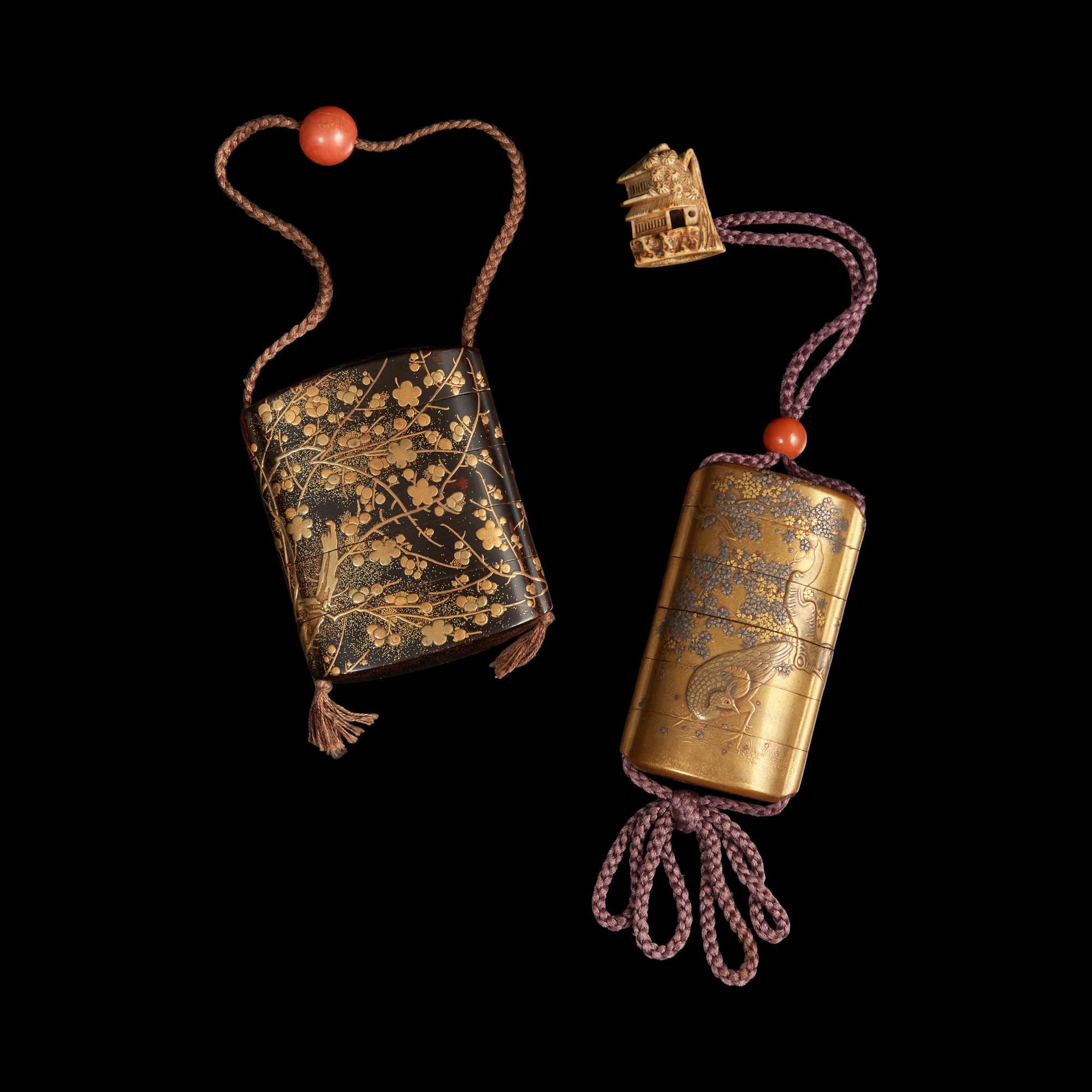 Two Signed Japanese Lacquer Inro, 19th Century