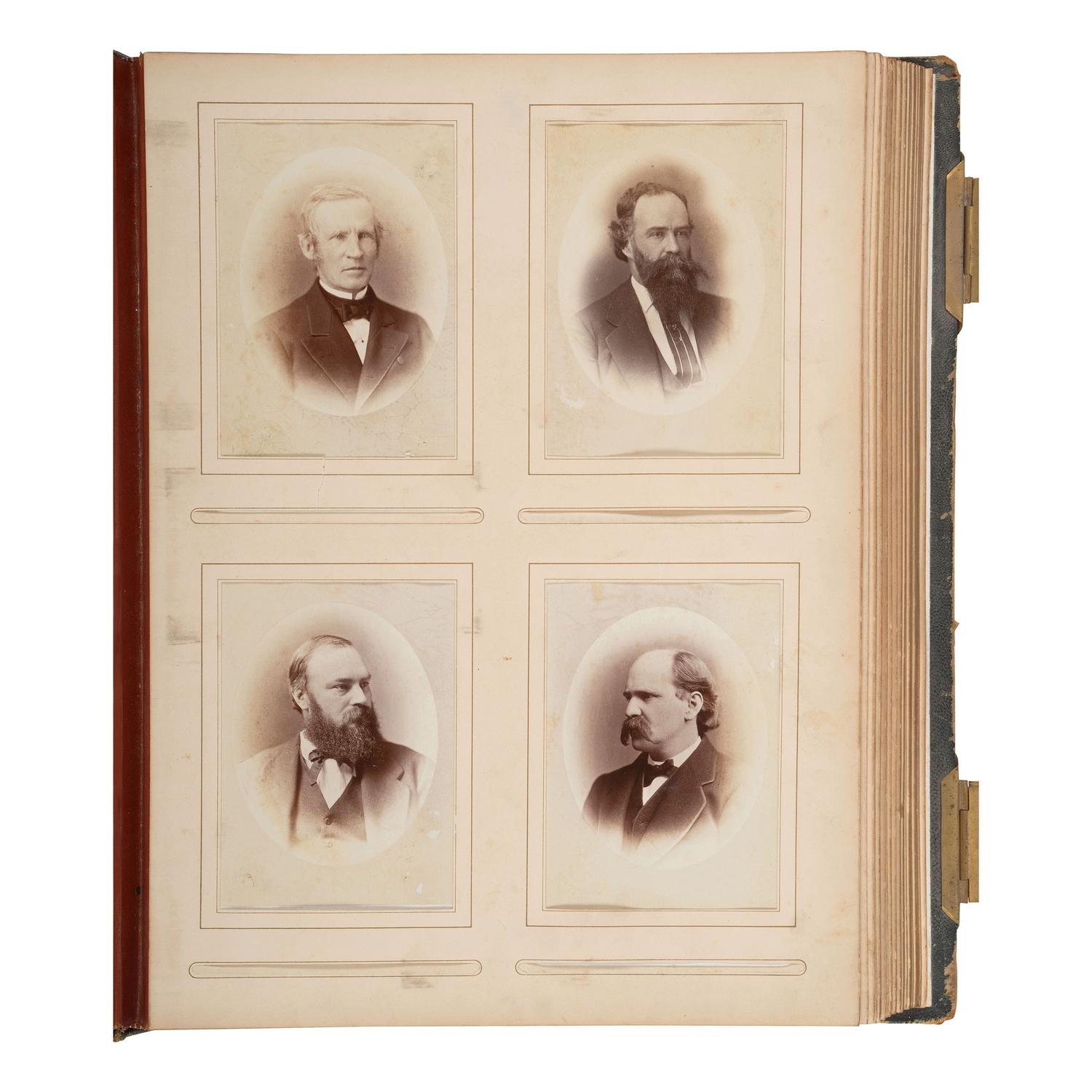 [African Americana] Yale College Photo Album of Faculty and Students, incl. African American Worker