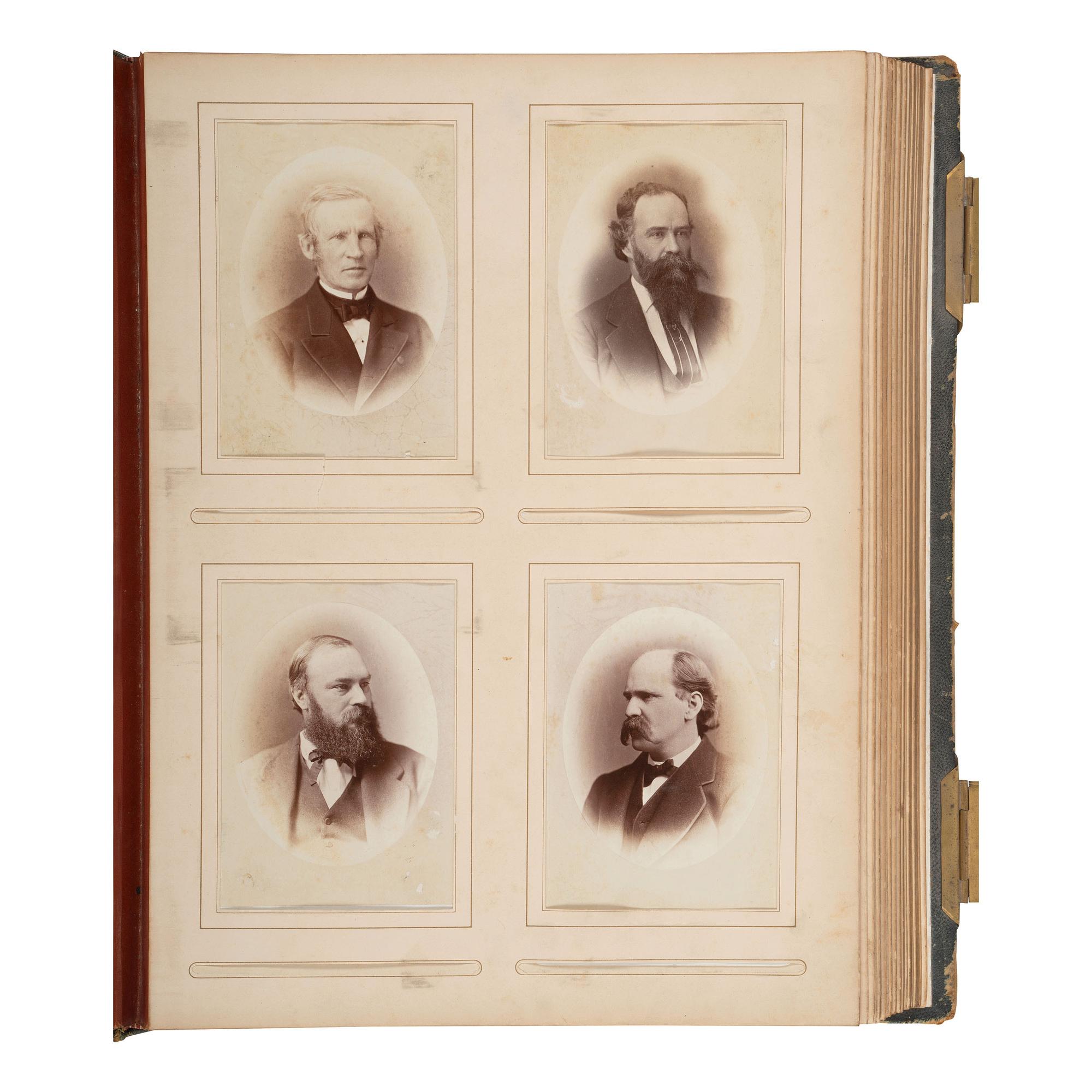 [African Americana] Yale College Photo Album of Faculty and Students, incl. African American Worker