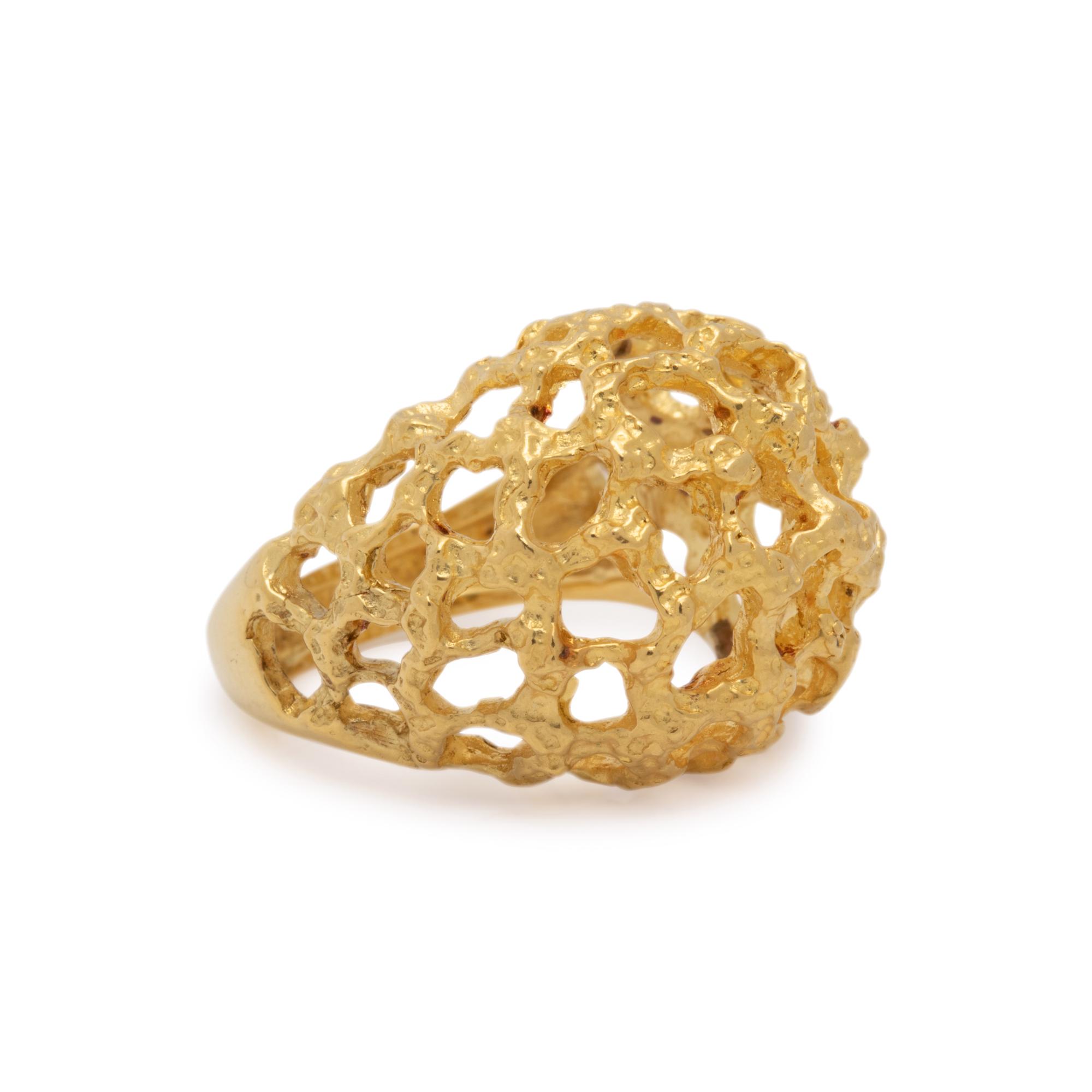YELLOW GOLD BOMBE RING