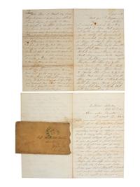 [CIVIL WAR]. A group of 5 letters from Private Ludovicus Bowles, Co. D, 24th Michigan Volunteers, WIA Chancellorsville, DOD.
