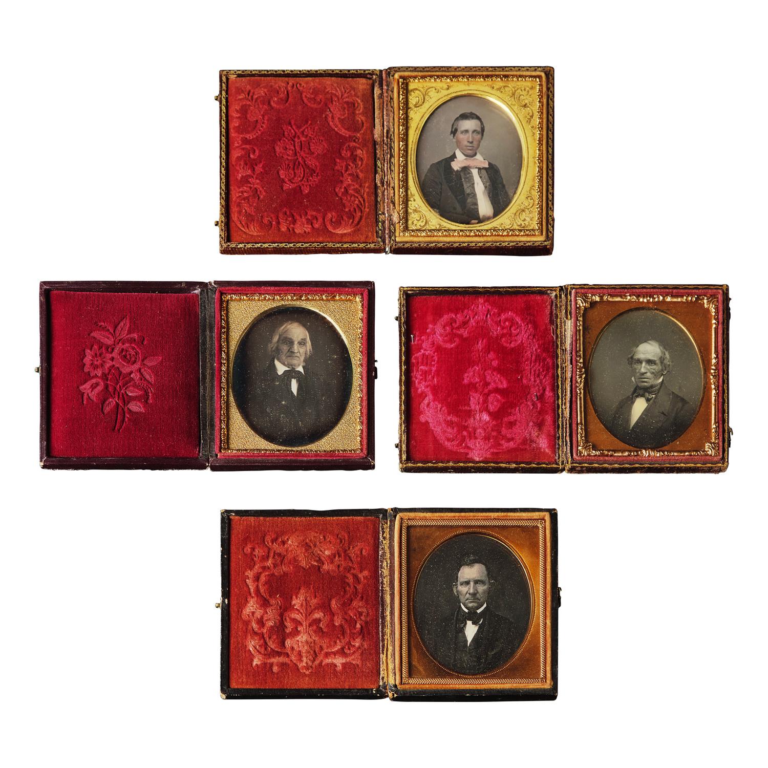 [Early Photograph] Group of 35 Sixth Plate Daguerreotypes of Men