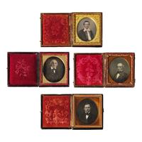 [Early Photograph] Group of 35 Sixth Plate Daguerreotypes of Men