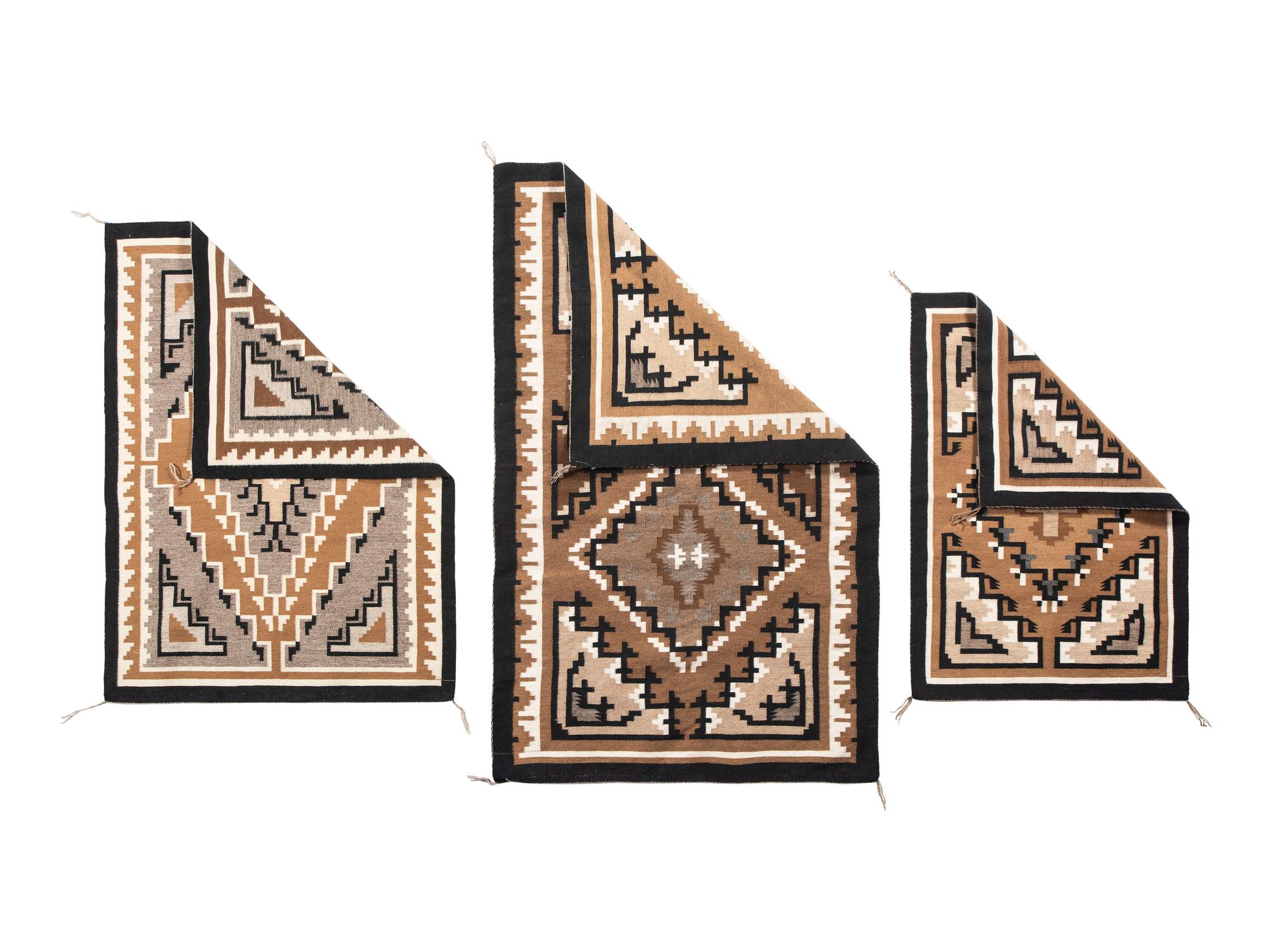 Navajo Two Grey Hills Weavings / Rugs