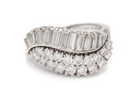 A Platinum and Diamond Ring, 4.90 dwts.