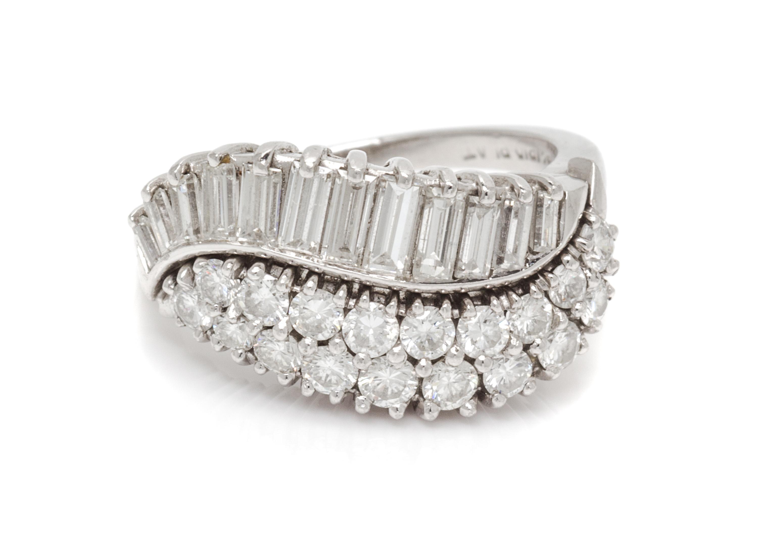 A Platinum and Diamond Ring, 4.90 dwts.