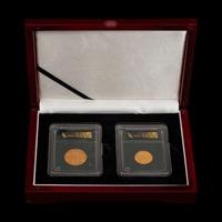 [CUBA] A 1916 5 Peso and 10 Peso Gold Coin; Two Coins Total