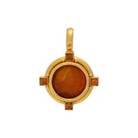 ELIZABETH LOCKE, INTAGLIO AND CITRINE PENDANT