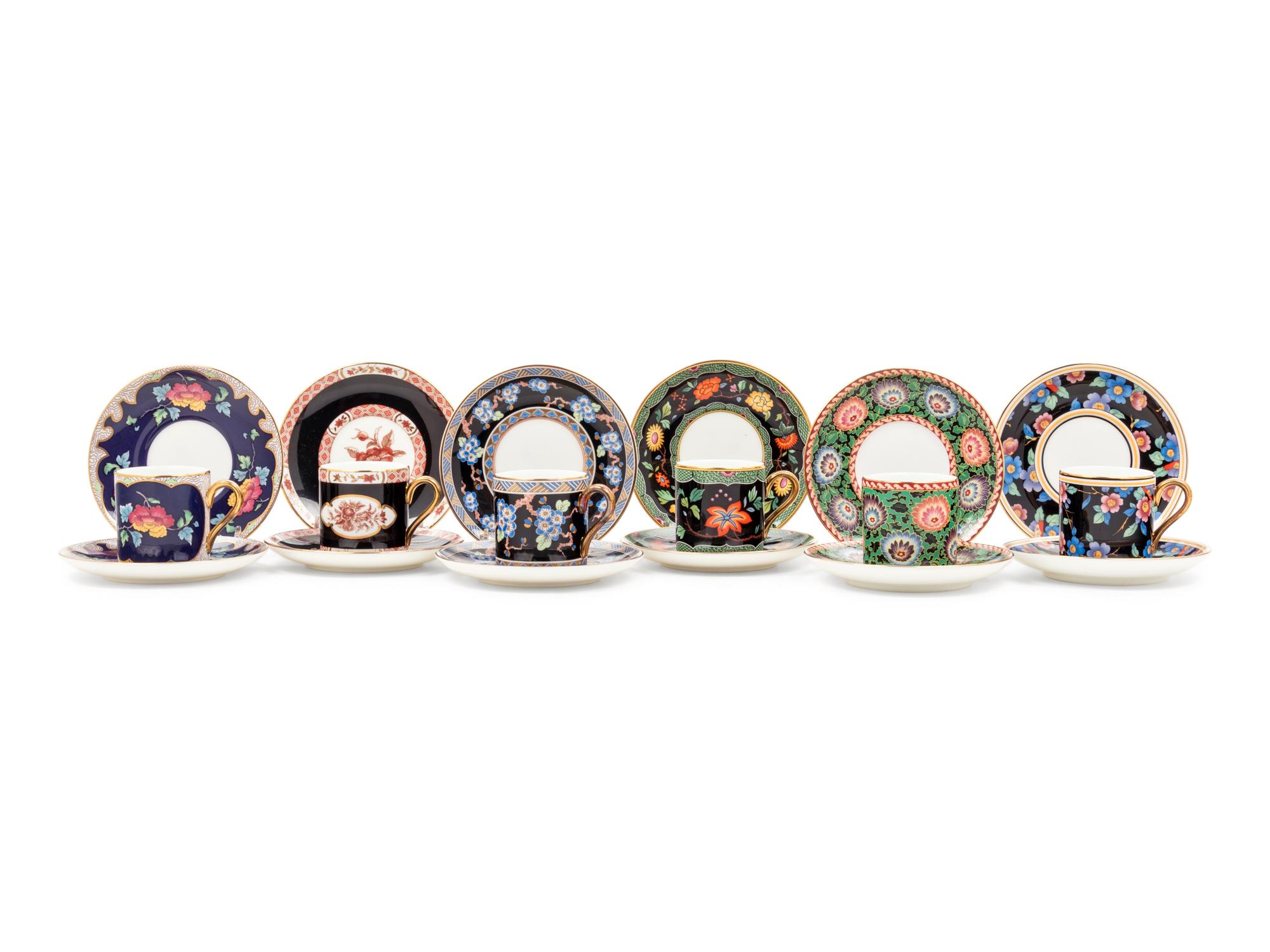 Two Cased Wedgwood Porcelain Coffee Sets