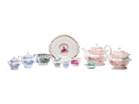 Eleven Pieces of Staffordshire Transfer-Print William Henry Harrison Table Articles
