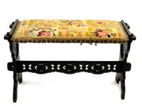 Oak arts and crafts bench late 19th/early 20th century