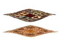 Four Hermès 90cm Pleated Silk Scarves