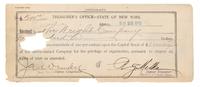 [WRIGHT BROTHERS]. WRIGHT, Wilbur (1867-1912) -- WRIGHT, Orville (1871-1948). Typed document signed ("Wilbur Wright", "Orville Wright", "George A. Steves", "Henry S. Hooker", "Alpheus F. Barnes"), New York, NY, 18 November 1909.