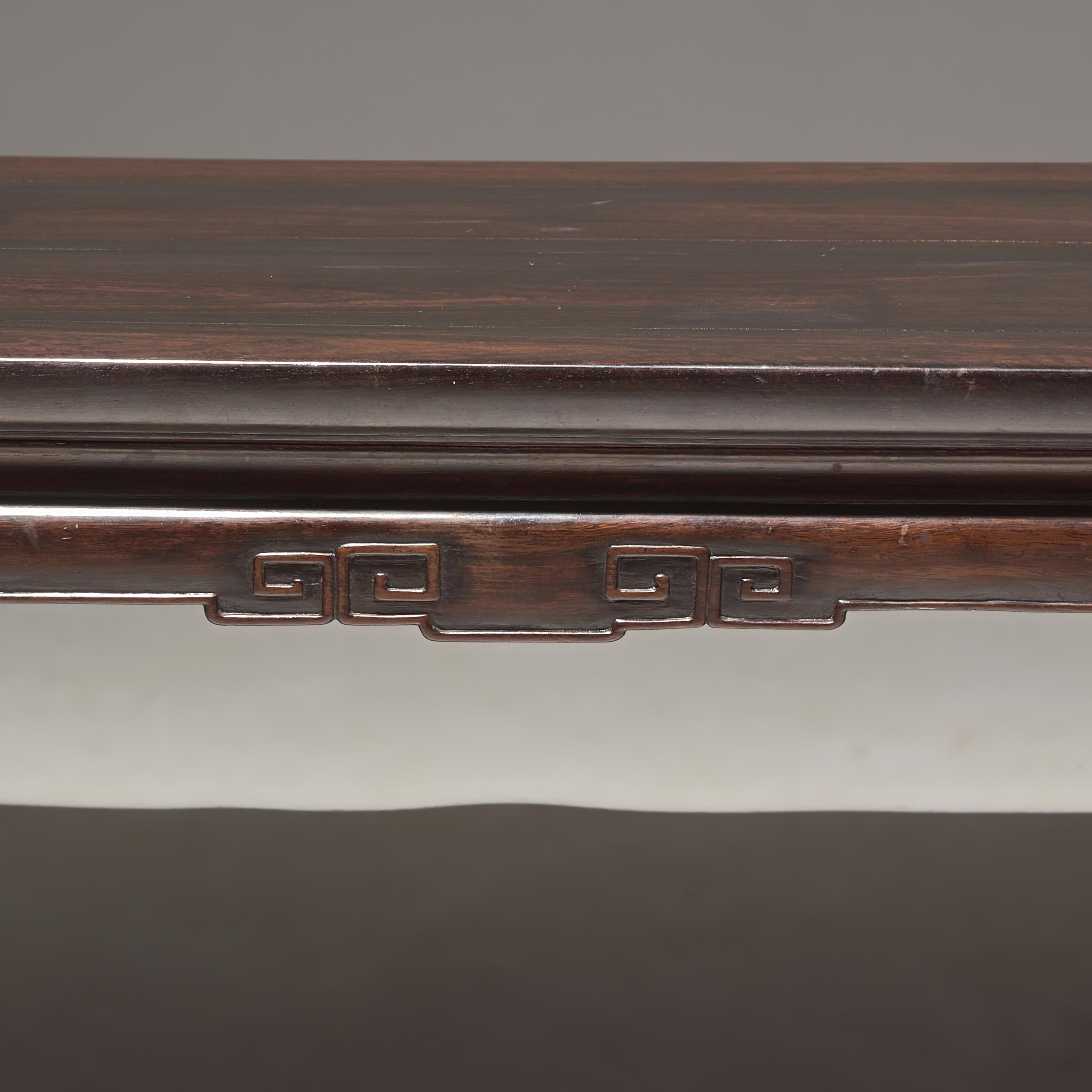 A Chinese Zitan and Mixed Hardwoods Kang Table, 19th/ Early 20th Century — 晚清/民國 紫檀拼硬木炕桌