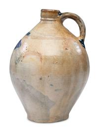 A Jonathan Fenton Cobalt Decorated Stoneware 'Fish' Jug