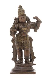 A Small Indian Bronze Figure of Parvati Height 3 7/8 inches.