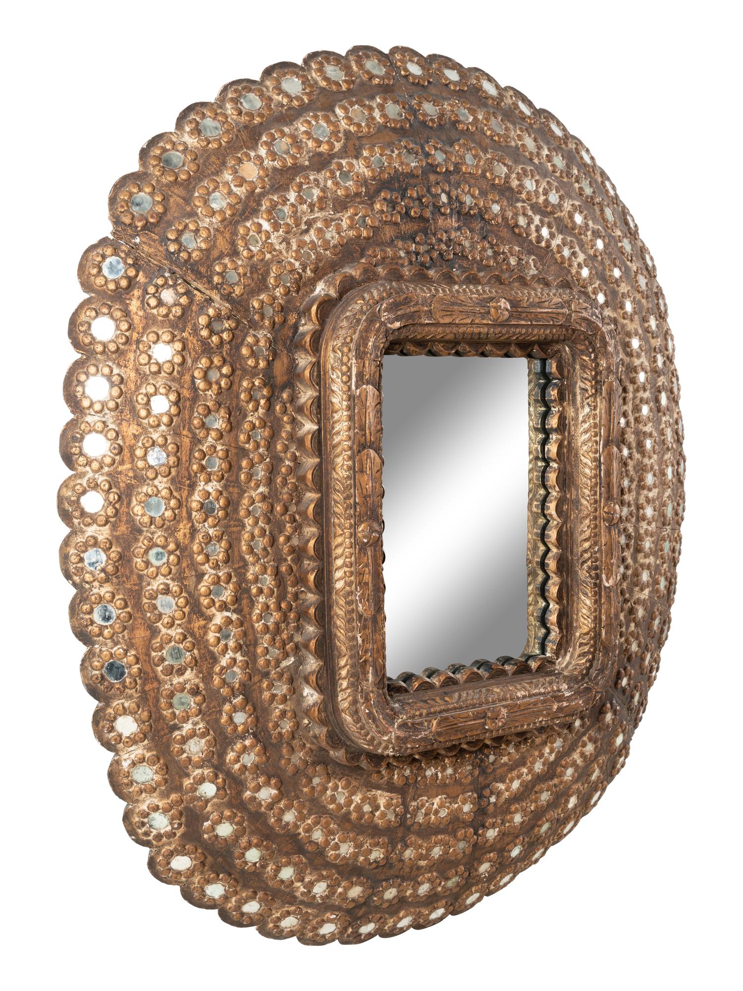 A Large Italian Giltwood Mirror
