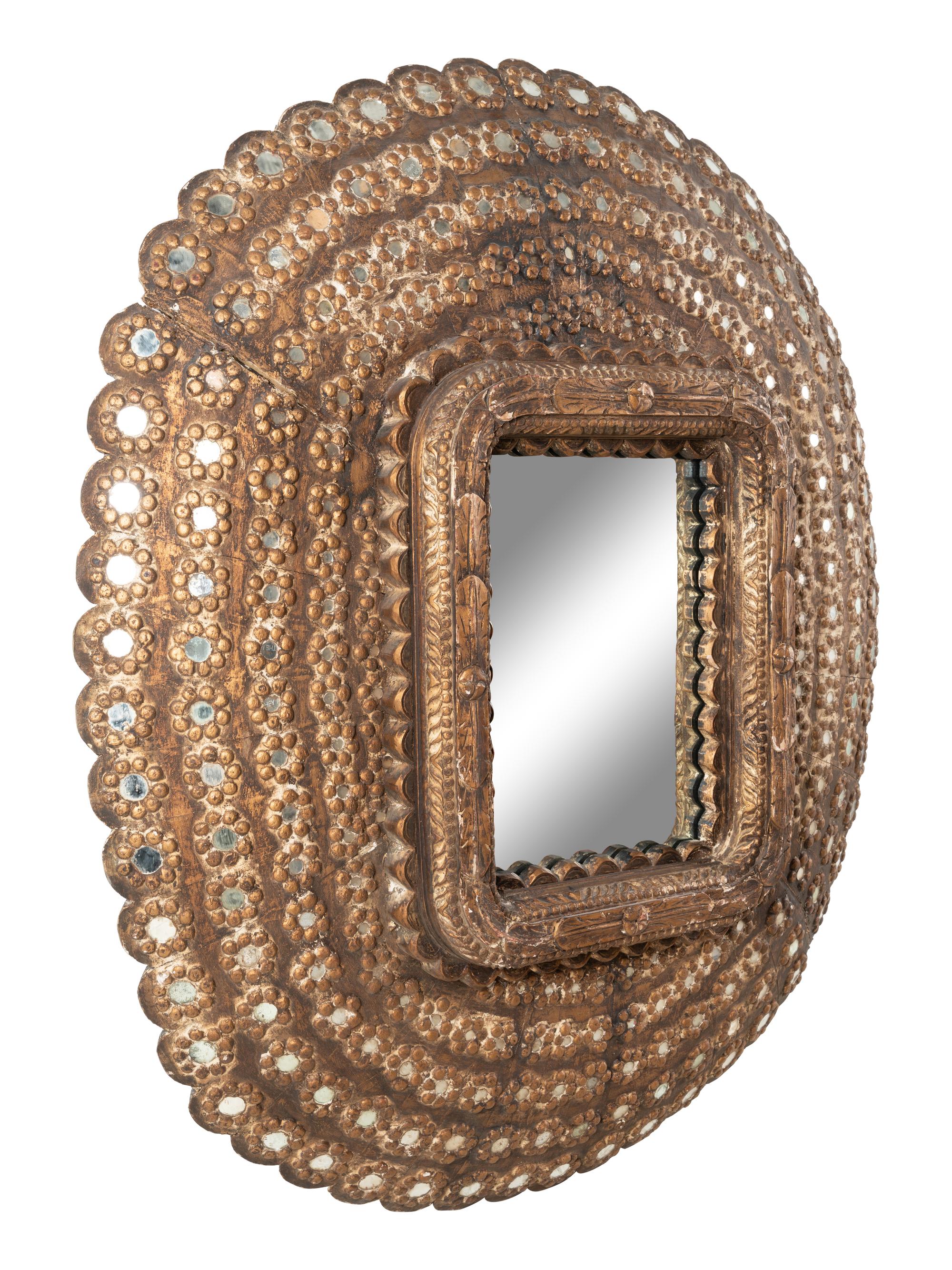 A Large Italian Giltwood Mirror