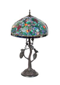 A Leaded Glass Table Lamp Height 41 inches. — SECOND HALF 20TH CENTURY