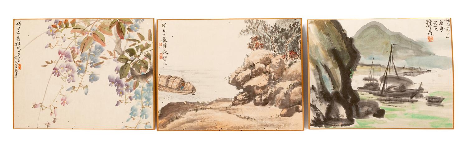A Chinese School Folio of Paintings and Calligraphy Largest: 11 1/4 x 15 1/2 inches. — LIKELY 20TH CENTURY