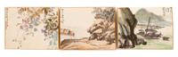 A Chinese School Folio of Paintings and Calligraphy Largest: 11 1/4 x 15 1/2 inches. — LIKELY 20TH CENTURY