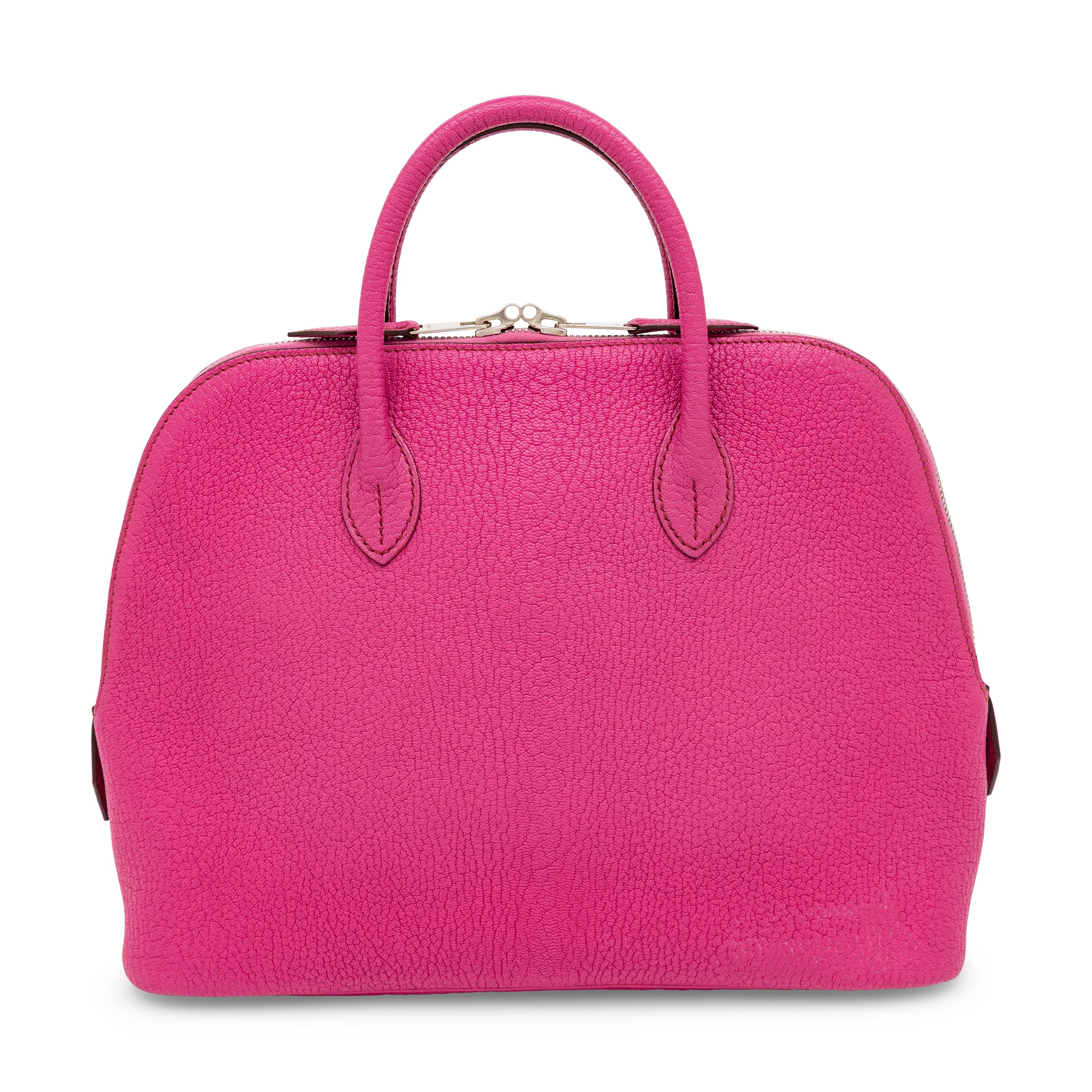 Hermès, Bolide 31 in Fuchsia Chevre Mysore