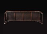 An unusual Chinese carved hongmu qin table, late Qing dynasty 紅木琴桌 晚清