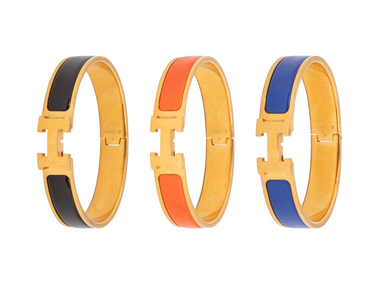 Three Hermès Clic H Bracelets