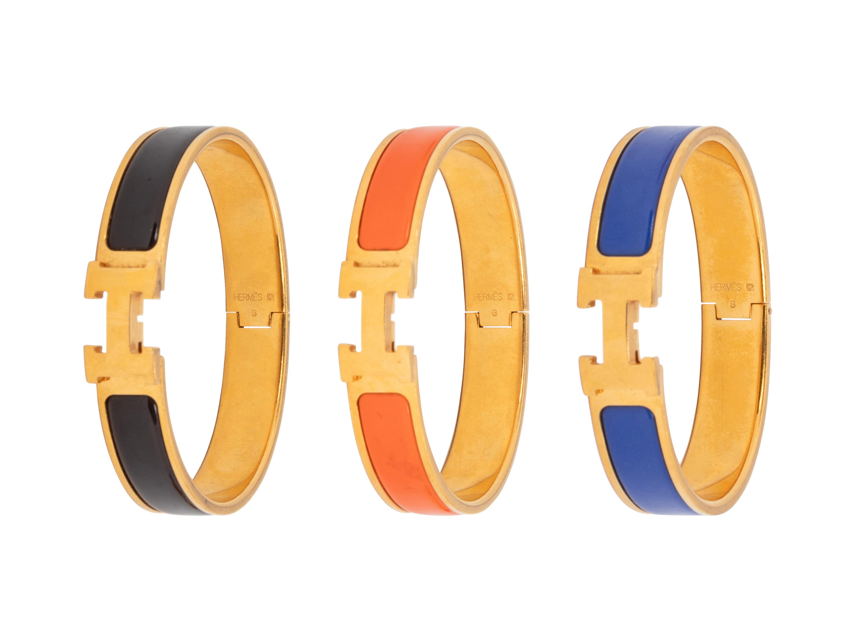 Three Hermès Clic H Bracelets