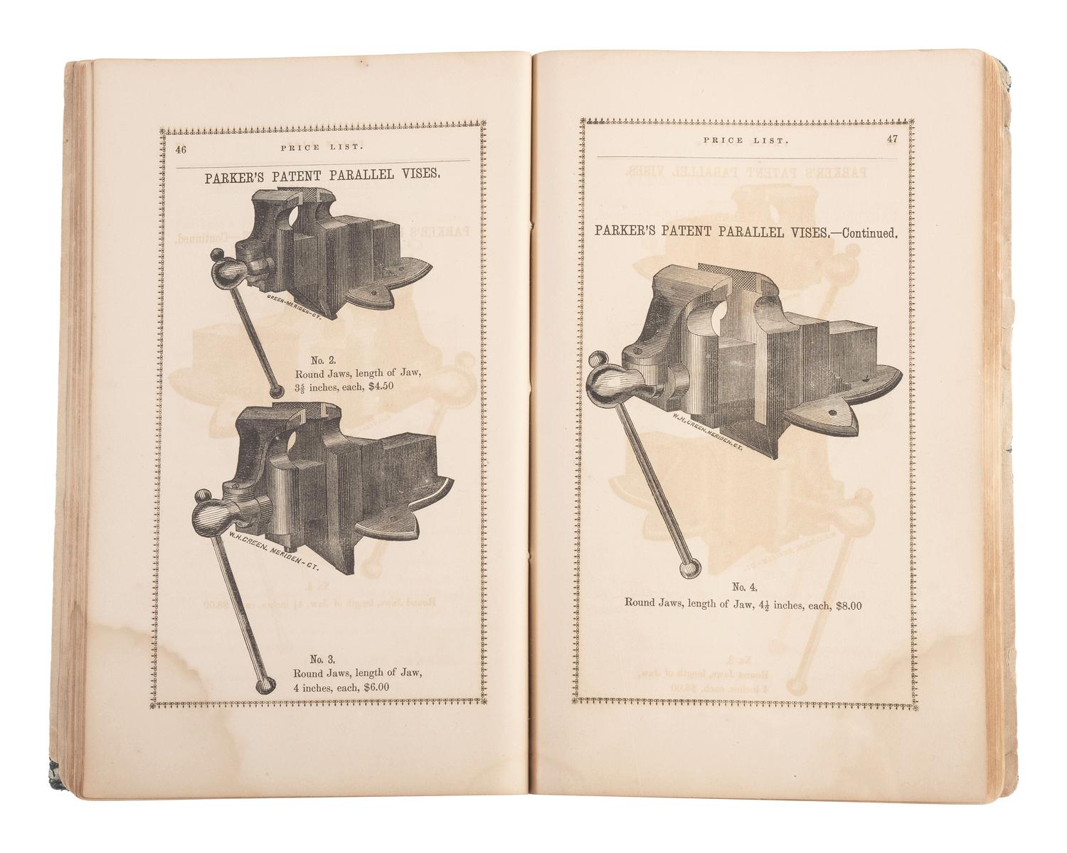 Price List of Articles Manufactured by Charles Parker . Hartford, CT: Case, Lockwood and Company, 1862.