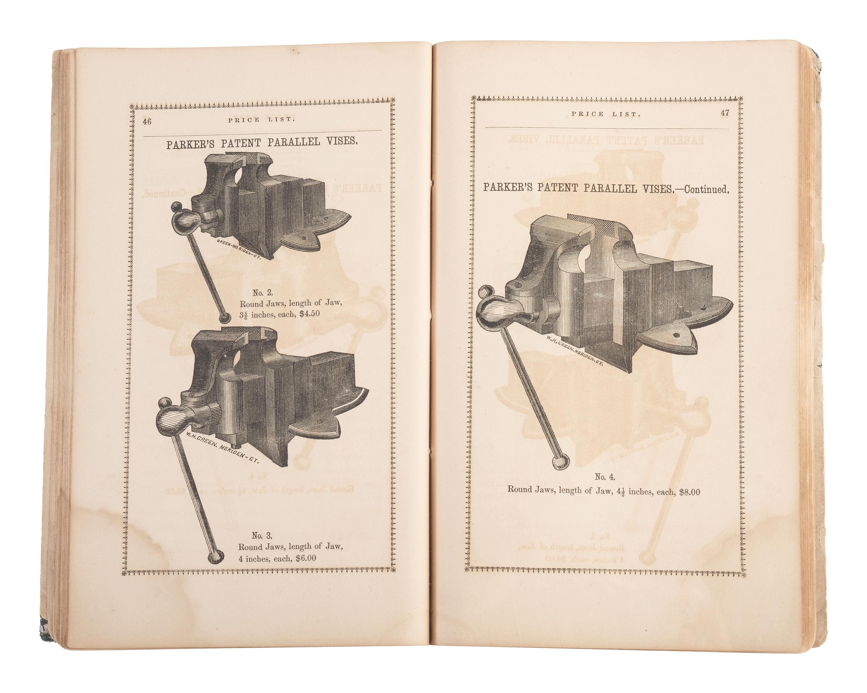 Price List of Articles Manufactured by Charles Parker . Hartford, CT: Case, Lockwood and Company, 1862.