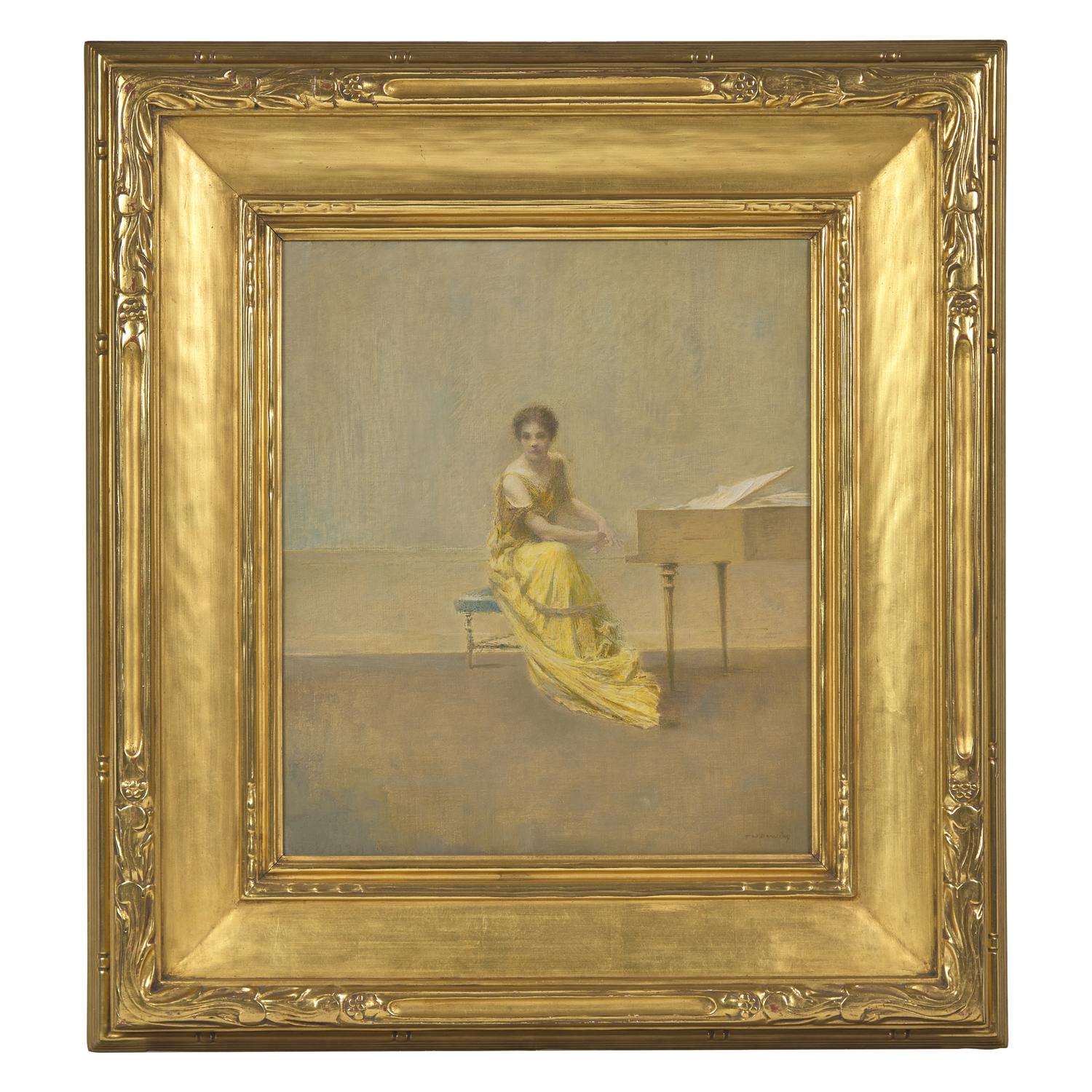 Thomas Wilmer Dewing (American, 1851-1938) — The Music Lesson , 1921