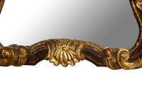An Italian Painted and Parcel Gilt Mirror
