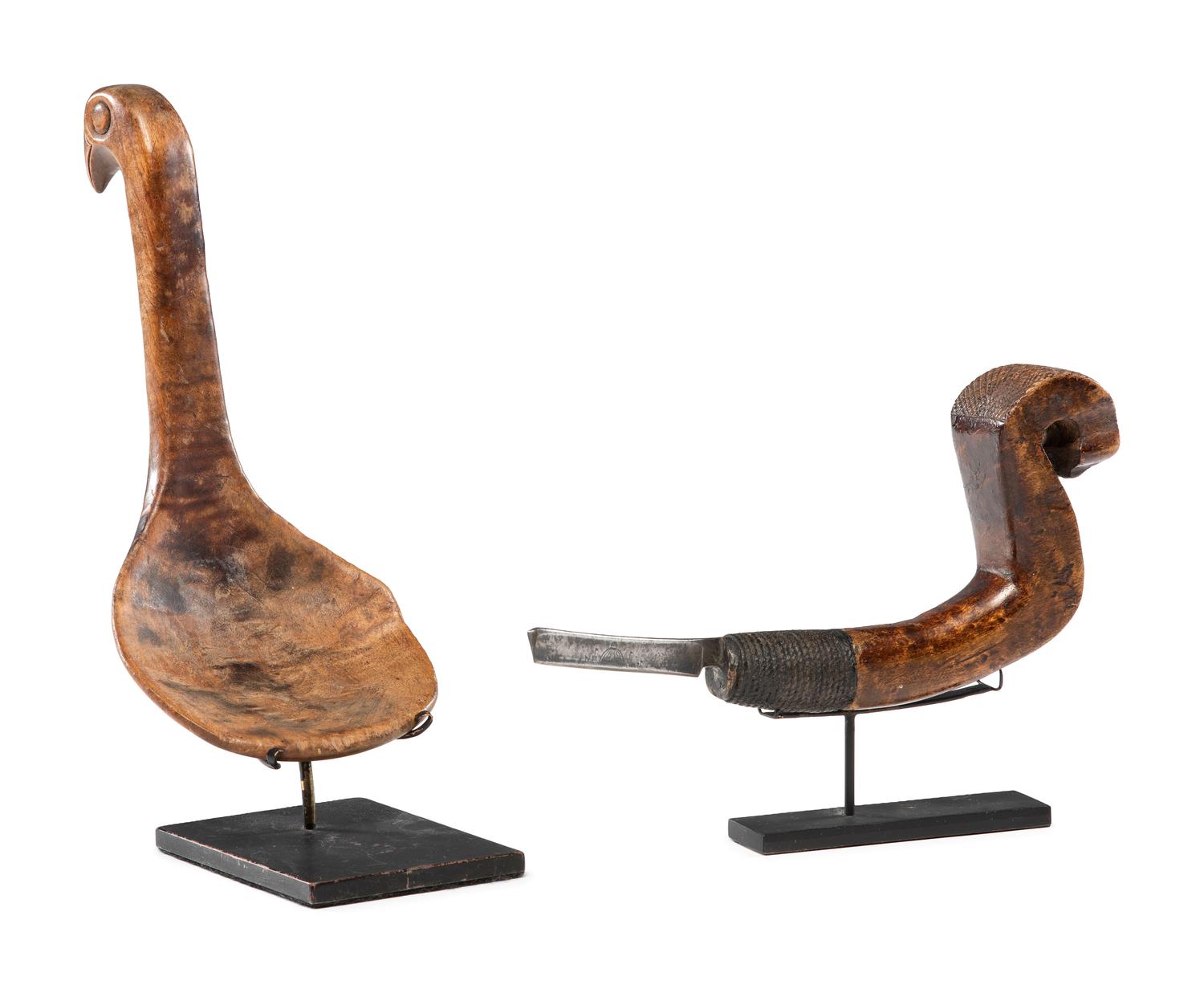 Eastern Woodlands Effigy Ladle and Crooked Knife