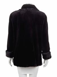 A Neiman Marcus Black Fur Coat with Buttons and Front Pockets, 1990's