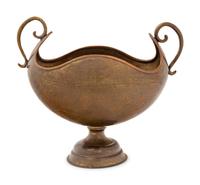 A Russian Hammered Brass Urn
