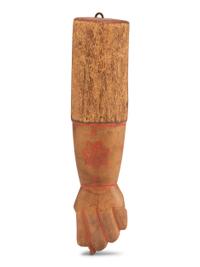 A Folk Art Carved Maple Figural Steamboat Whistle Pull